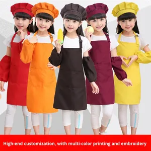 Tablier sans manches personnalisé avec LOGO pour enfants, doux et durable, 1 à 4 poches, idéal pour les <span class=keywords><strong>cours</strong></span> <span class=keywords><strong>de</strong></span> <span class=keywords><strong>cuisine</strong></span> à l'école primaire/secondaire - Product Image 4
