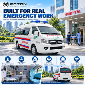 <span class=keywords><strong>Ambulancia</strong></span> FOTON G7 de Distancia Entre Ejes Larga, 2.4L Gasolina, Vehículo de Transporte Médico de Emergencia para Uso Hospitalario y Clínico - Product Image 5
