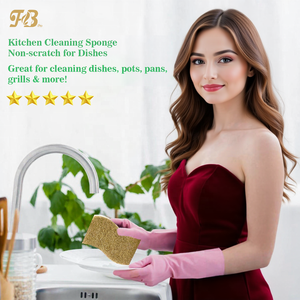 Phân Hủy Sinh Học Tự Nhiên Nhà Bếp Miếng Bọt Biển Ủ Cellulose Và Dừa Óc Chó Chà Sàn Miếng Bọt Biển Sinh Thái Thân Thiện Với Miếng Bọt Biển - Product Image 6
