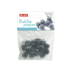 Iln <b>Wool</b> Pompom 1.5 Cm Gray <b>Craft</b> Decorations - Product Image 2