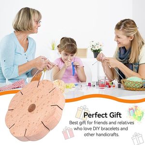 Rond Kumihimo <strong>Beading</strong> Cord Disc Braiding Plate, Wood Braided Weaving <strong>Board</strong> for DIY Bracelet - Product Image 3