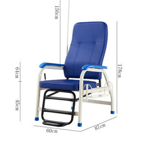 Letto Ospedaliero per Sala d'Attesa Clinica con Supporto per Infusione IV, Capacità di Carico 200kg, CIDA Bio CD3692, Garanzia a Vita - Product Image 2