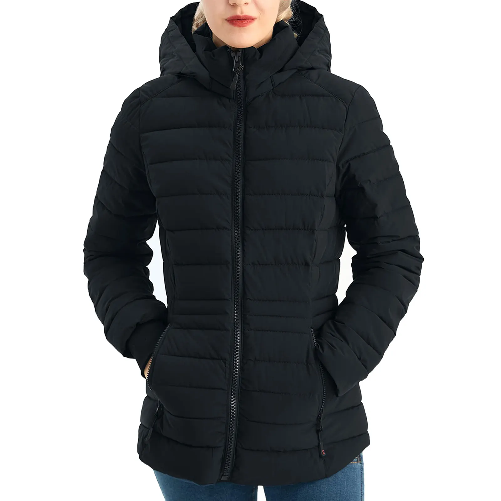 Hot Sales Vrouwen En Mannen Lichtgewicht Waterbestendig Hooded Puffer Coat (Beschikbaar In Plus Size)