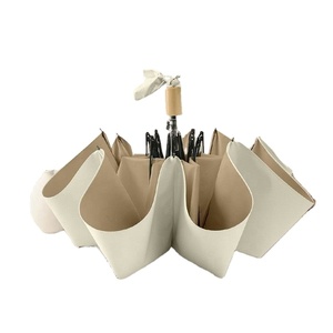 Paraguas Manual Plegable de Tres Secciones con Mango de Madera, Colorido, Diámetro Abierto de 96.6CM, Precio Competitivo - Product Image 4