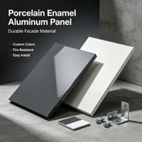 Revêtement en aluminium céramique pour mur-rideau extérieur, façade de bâtiment, bardage
