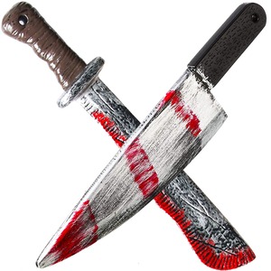 Horror <span class=keywords><strong>Halloween</strong></span> sangriento machete disfraz prop fiesta juego de rol accesorios para fotos <span class=keywords><strong>carnicero</strong></span> cuchillo de cocina plástico <span class=keywords><strong>Halloween</strong></span> cuchillo sangriento - Product Image 2