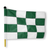 Formation à carreaux de parsett personnalisée mettant des drapeaux verts, drapeaux de cible de golf de drapeau de golf pour le jardin d'arrière-cour extérieur d'intérieur