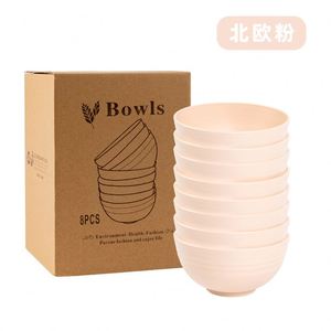 Juego de 8 Tazones de Plástico con Logotipo Personalizado, Tazón para Verduras y Ensaladas, Simple para la Escuela - Product Image 5