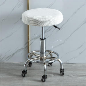Housse <span class=keywords><strong>de</strong></span> chaise ronde pour <span class=keywords><strong>tabouret</strong></span>, housse <span class=keywords><strong>de</strong></span> chaise pivotante <span class=keywords><strong>de</strong></span> couleur unie housse <span class=keywords><strong>de</strong></span> chaise <span class=keywords><strong>de</strong></span> bureau respirante et extensible - Product Image 1