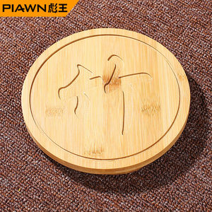 Supporto per bottiglie di vino in legno di bambù, vassoio per teiera, porta vasi, supporto per acquario, portabottiglie, mensola quadrata per fiori - Product Image 2