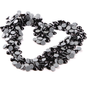 Hierro en el diamante de imitación ss16 Jet de cristal negro Hotfix piedras - Product Image 4