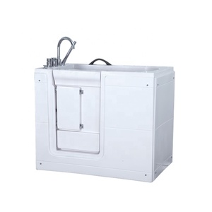 Vasca da Bagno Rettangolare in Acrilico con Apertura Facilitata per Anziani e Disabili, Design Compatto Salvaspazio - Product Image 1
