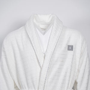 Unisex Extra Large Cut Pile <strong>Bathrobe</strong> 100% Cotton Soft and Breathable with Custom Logo Winter Hotel White <strong>Bathrobe</strong> for Men Women - Product Image 5