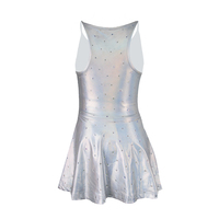 Robe de soirée brillante métallisée à bretelles spaghetti pour bébés filles, robe de princesse sans manches coupe trapèze pour enfants, robe d'anniversaire d'été