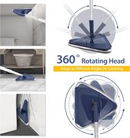 Meilleure vente 360 degrés rotatif Ultra fin corail et Chenille Magic Twist vadrouille propre sol salle de bain avec grattoir accessoire