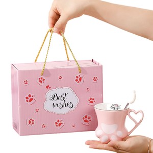 Vẻ đẹp cao 12oz Gốm Mèo Claw <span class=keywords><strong>Mug</strong></span> với phim hoạt hình dễ thương thiết kế người bạn tốt nhất hoặc vài cửa hàng đám cưới đồng hành quà tặng cho các bên - Product Image 5