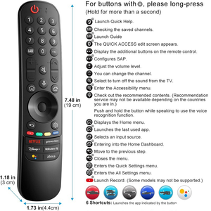 Nuevo Control Remoto de Voz Mágico AN-MR21GA AN-MR21GC de Repuesto Compatible con Televisores <span class=keywords><strong>LG</strong></span> 4K HD Smart OLED - Product Image 5