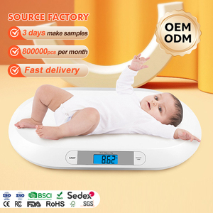Nouveau 20Kg Durable Infant Cute Full ABS Child Electronic Digital LCD Display <span class=keywords><strong>Baby</strong></span> Weighing Scale with <span class=keywords><strong>Height</strong></span> Measuring - Product Image 1