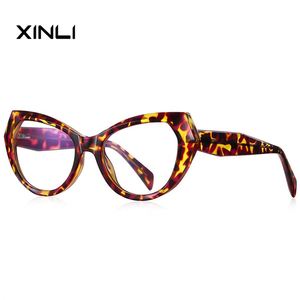 แว่นตาคุณภาพสูง XINLI2163 TR90 สำหรับผู้หญิง แฟชั่นยุโรปอเมริกา ป้องกันแสงสีฟ้าจากคอมพิวเตอร์ ดีไซน์เรขาคณิต เลนส์ TAC - Product Image 5