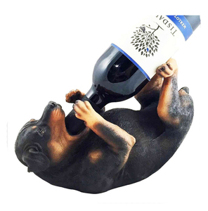 Portabottiglie per Vino e Olio a Forma di Cane Rottweiler per Decorazione Cucina - Product Image 1