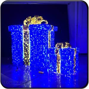 トプレックス常設屋外照明 ホリデーライト クリスマスデコレーション 3Dファブリックギフトボックスセット クリスマスライト - Product Image 3