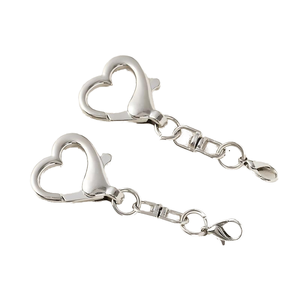 ヴィンテージスタイルロブスター爪留め金キーチェーンハートメタルキーホルダーPVCビーズとシリコーン亜鉛合金材料 - Product Image 4