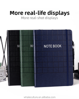 Cahier A5/B5 personnalisé de haute qualité 100 feuilles bureau d'affaires doublé PU sangle élastique porte-stylo personnalisé imprimé couverture rigide