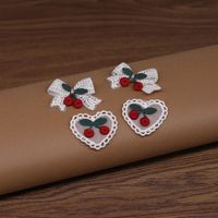 Nouvelles décorations en tissu en forme de cœur cerise, faites à la main, pour accessoires de bijoux DIY, fleurs pour chaussures, embellissements pour chaussettes et chapeaux, nœuds pour sacs