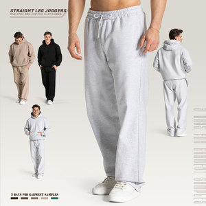 <span class=keywords><strong>Pantaloni</strong></span> sportivi Unisex di alta qualità in cotone grigio <span class=keywords><strong>pantaloni</strong></span> da Jogger a gamba dritta per gli uomini bianchi Casual larghi <span class=keywords><strong>pantaloni</strong></span> <span class=keywords><strong>della</strong></span> <span class=keywords><strong>tuta</strong></span> da palestra all'ingrosso - Product Image 1