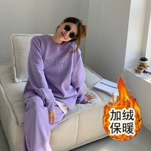 Ensemble Sportif <span class=keywords><strong>Femme</strong></span> Doublé Polaire Automne Hiver 2022 : <span class=keywords><strong>Pull</strong></span> à Imprimé 3D et Pantalon à Cordon - Product Image 3