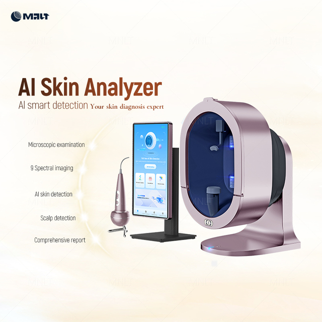 3D Facial Skin Analyzer Machine AI Intelligent Scanner Skin Type Test Moisture Analysis for Beauty Salon US JP Plugs