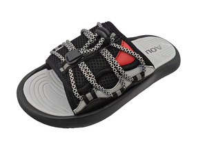 YAOLI fábrica más nuevos diseños de moda suelas gruesas textil superior al aire libre zapatillas deslizantes para hombres - Product Image 3