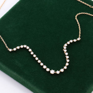 Collier personnalisé de haute qualité en or jaune 18K 14K 10K avec pendentif en diamant créé cultivé en laboratoire pour femmes hommes - Product Image 3