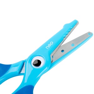 Tijeras de seguridad para niños Deli, punta redonda de 6 pulgadas, borde de goma suave para estudiantes de primaria - Product Image 3
