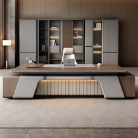 Meubles de bureau modulaires sur mesure, modernes et ergonomiques, bureau de direction en forme de L avec tiroirs, solution tout-en-un pour table de bureau pour PDG et managers