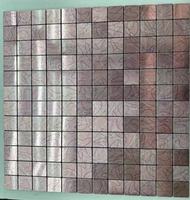 Mosaïque moderne 300x300 en aluminium, carrelage d'art, miroir mural décoratif populaire le plus populaire pour salle de bain, hôtel, mur intérieur, échantillon gratuit