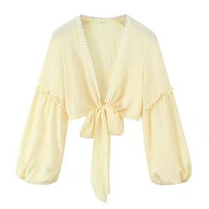 Nuevo Conjunto de Verano para Mujer, Transpirable, Cuello en V, Poliéster, Corte Regular, Tejido Informal, Estilo Europeo/Americano - Product Image 2