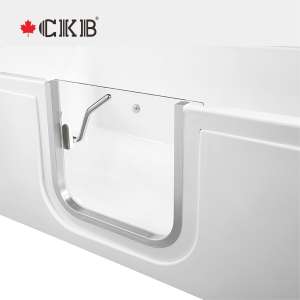 CKB <span class=keywords><strong>Prix</strong></span> de gros Fixer vers l'intérieur-<span class=keywords><strong>porte</strong></span> pivotante Autoportant Trempage Blanc Marcher dans la salle de bain <span class=keywords><strong>Baignoire</strong></span> en acrylique - Product Image 5