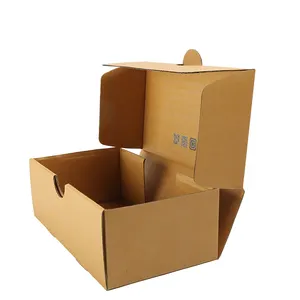 Factory Double-sided Printing Logo Corrugated Kraft Social Media information Package Boxes
