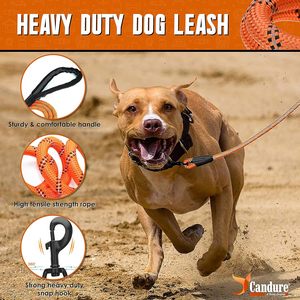 50FT Nylon Hunde leine Solides Muster mit gepolstertem Griff Band Dekoration Check <span class=keywords><strong>Cord</strong></span> Drehbarer abschließbarer Haken zum Gehen - Product Image 6