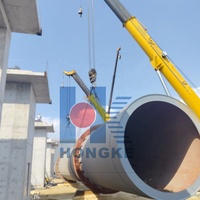 Four rotatif métallique 200TPD 300TPD pour la calcination du calcaire avec roulement et engrenage, à économie d'énergie