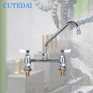 Có thể điều chỉnh trung tâm 196-212 mét boong núi 2 lỗ bếp Mixer bồn rửa tap vòi cho bồn rửa tay cho bồn rửa thanh với 8 inch vòi - Product Image 4