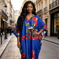 Nouvelle Robe de Soirée Élégante 2026 à Manches Courtes Imprimée Florale pour Banquets et Fêtes pour Femmes K1275
