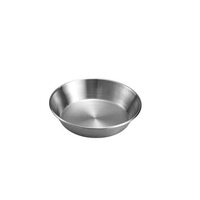 Petits plats de sauce trempée Goid en argent coréen Assiettes d'assaisonnement en acier inoxydable Assiettes à collation Bols pour sauce soja Plats d'accompagnement alimentaire