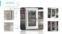 Ventanas de PVC Estilo Europeo, Insonorizadas, Abatibles y Giratorias, Resistentes a Impactos, con Mosquitera