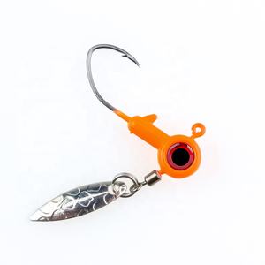 Leurre de pêche peint à gros yeux, kit de tête de plomb avec Triple crochet de réservoir de sang renforcé, toupie à lame jig pour bar crappie, vente en gros - Product Image 5