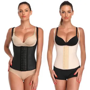 Frauen gestaltung Weste Latex Körper Shaper Cincher Unterbrust Taille Trainer Korsett mit Verstellbaren Trägern 25 stahl knochen former