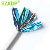 Câble Ethernet Lszh Cat6a 1000ft 10g haute vitesse en cuivre massif double blindage 4 paires torsadées 23awg SFTP certifié CE