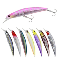 Minnow coulant 11cm 27g 12 couleurs avec yeux 3D et action nageuse profonde pour la pêche au bar, à la truite en eau douce et en eau salée
