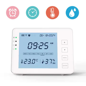Digitales Desktop-Raum <span class=keywords><strong>thermometer</strong></span> Hygrometer Temperatur monitor Feuchtigkeit feuchtigkeit messer Elektronisches Wecker-<span class=keywords><strong>Thermometer</strong></span> - Product Image 4